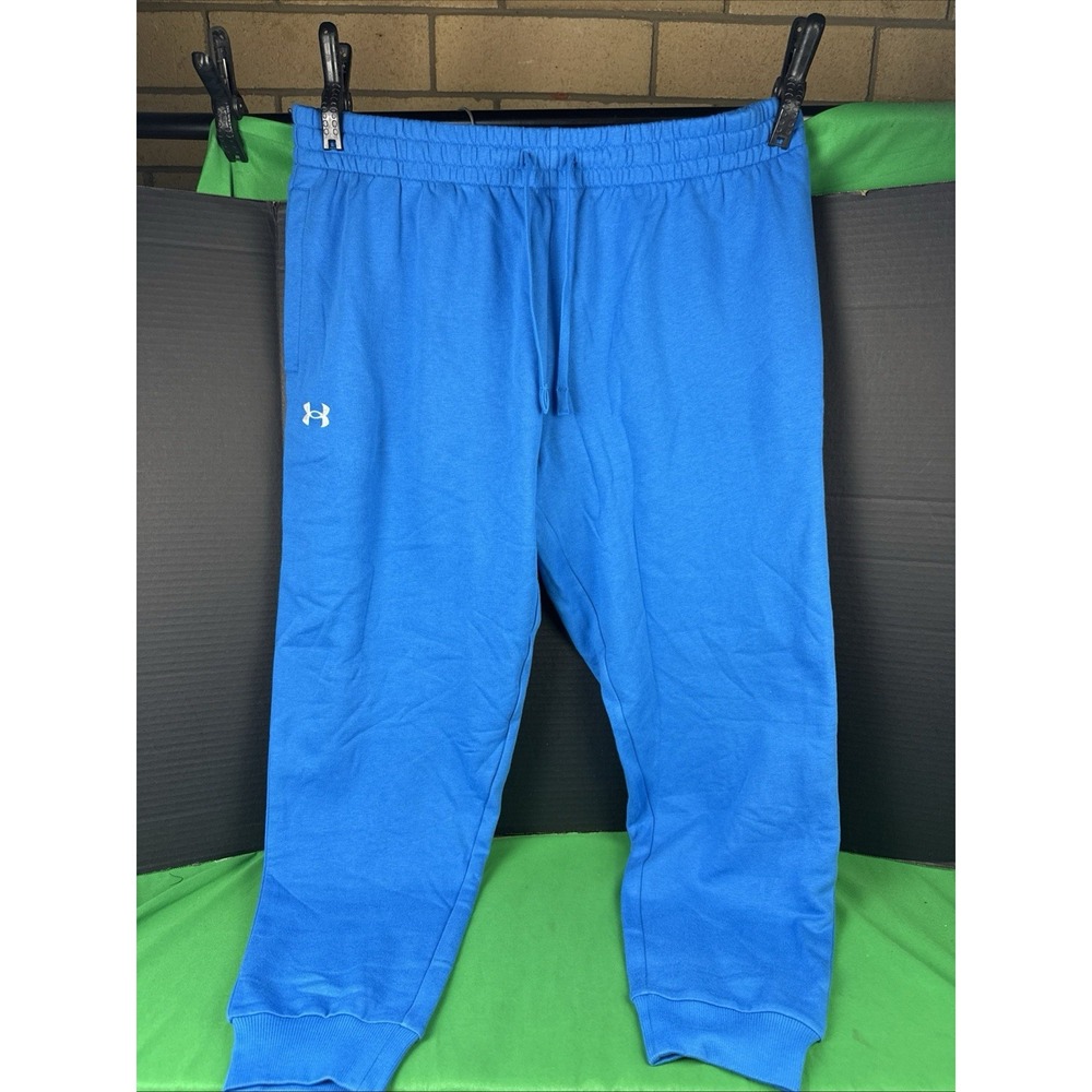 Under Armour Mens Rival Fleece Jogger Blue Size S Pants 1357128-449 NWT